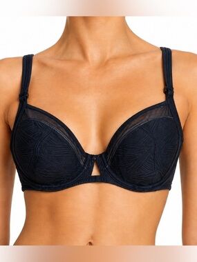 Dorina Black Underwire Bikini Top 34D NWT